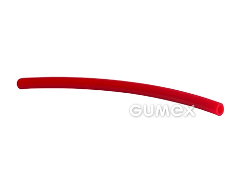 Silikonschlauch, 4/7mm, 60°ShA, -60°C/+180°C, rot (RAL 3000), 